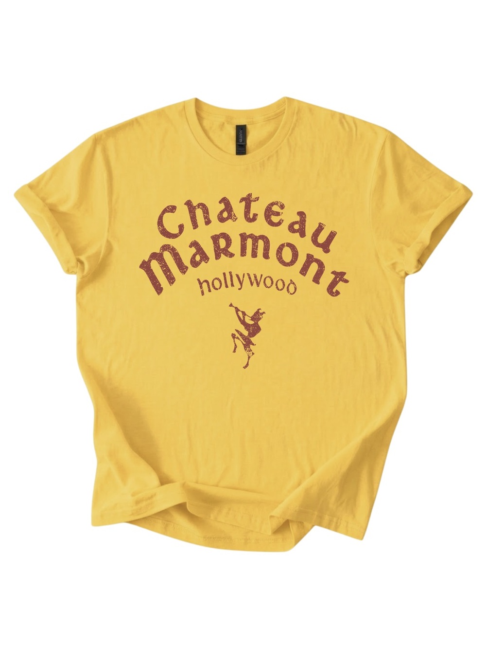 Gildan Yellow Chateau Marmont Graphic Tee